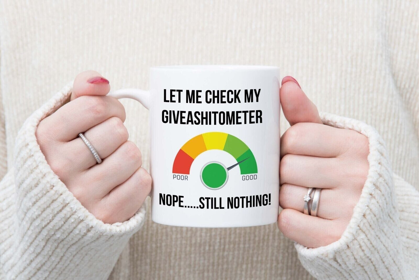 Funny Mug Let Me Check My Giveashitometer Mug Sarcastic Humour Rude Adult Gift