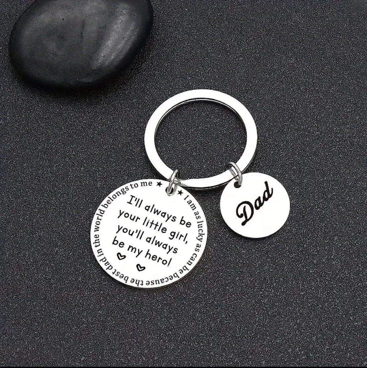 Dad Keyring I'll Always Be Your Little Girl Youll Always Be My Hero Fathers Day