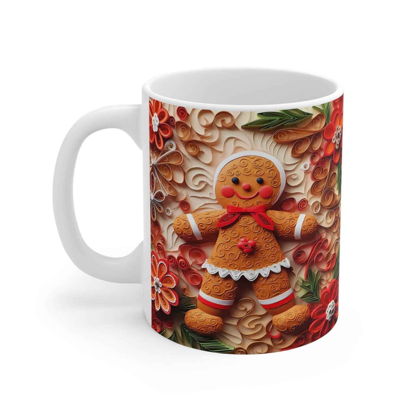 Christmas Mug for Kids, Gingerbread Man Christmas Movie Mug, Xmas Eve Box Fillers, Stocking Stuffers for Kids, December Box Winter Mug