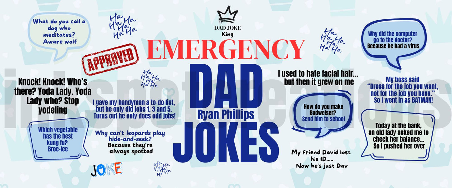 Dad Jokes Mug Dad Joke King Personalised Dad Birthday Gifts from Daughter Sarcastic Mug Funny Mugs for Men Husband Gift from Wife Xmas Gifts