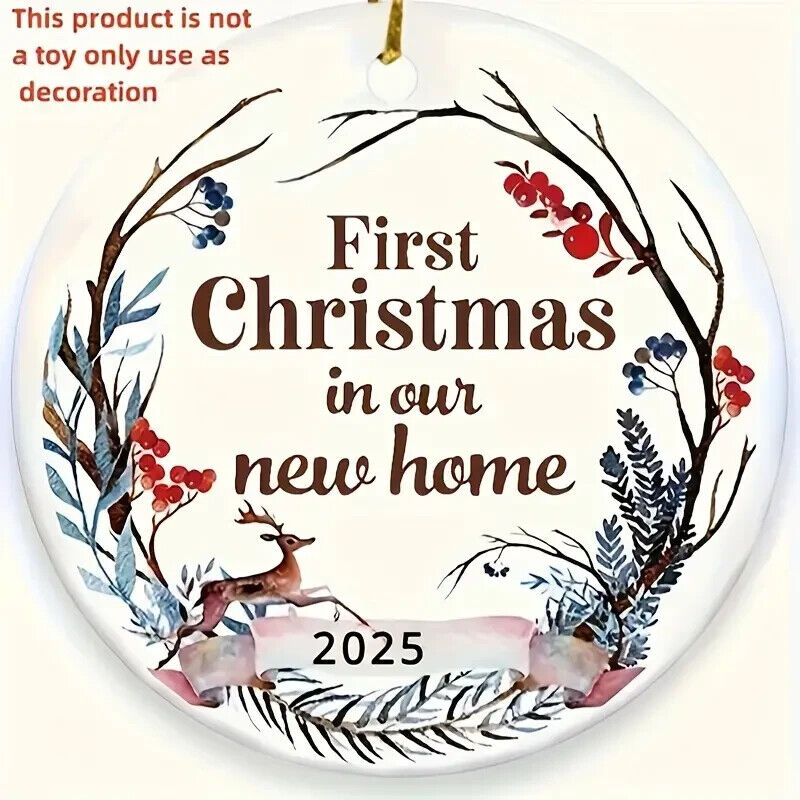 First Christmas in Our New Home 2025 Bauble Decoration Xmas Tree Ornament