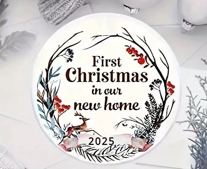 First Christmas in Our New Home 2025 Bauble Decoration Xmas Tree Ornament