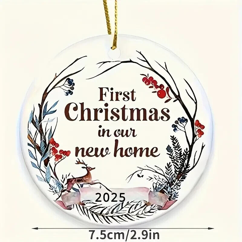 First Christmas in Our New Home 2025 Bauble Decoration Xmas Tree Ornament