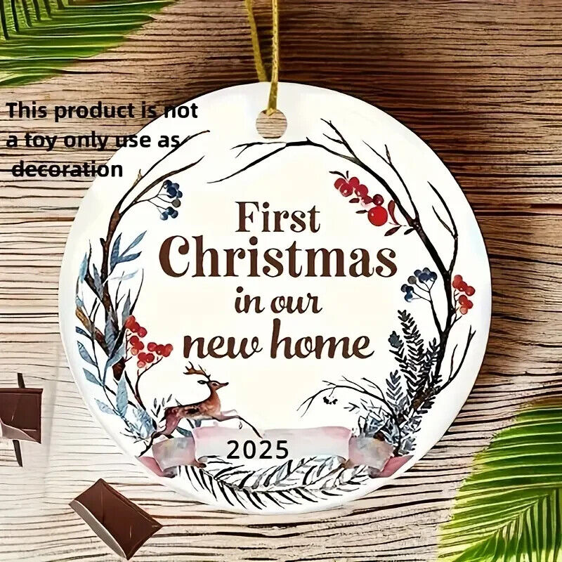 First Christmas in Our New Home 2025 Bauble Decoration Xmas Tree Ornament