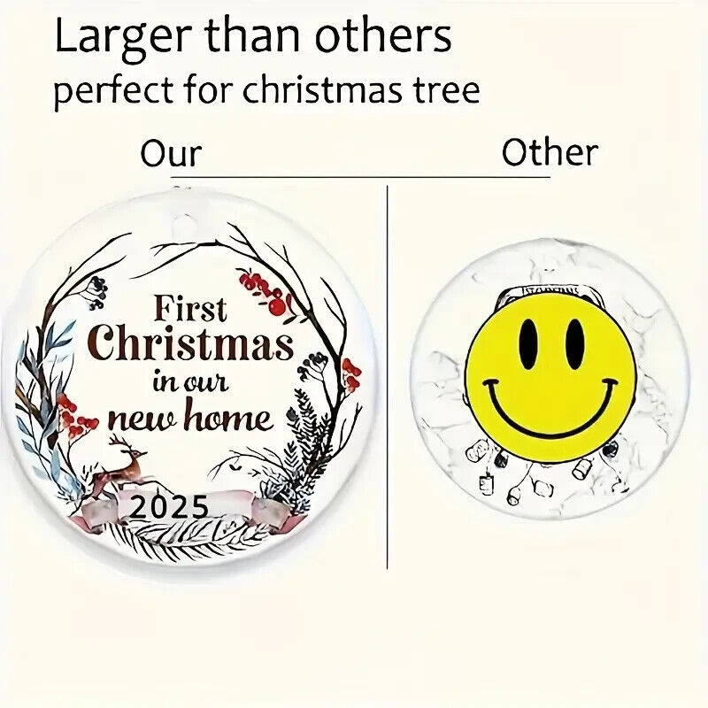 First Christmas in Our New Home 2025 Bauble Decoration Xmas Tree Ornament