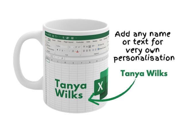 Freak in the sheets excel mug when you excel spreadsheet gift for colleaugue accounting boss friend personalised name birthday xmas gift