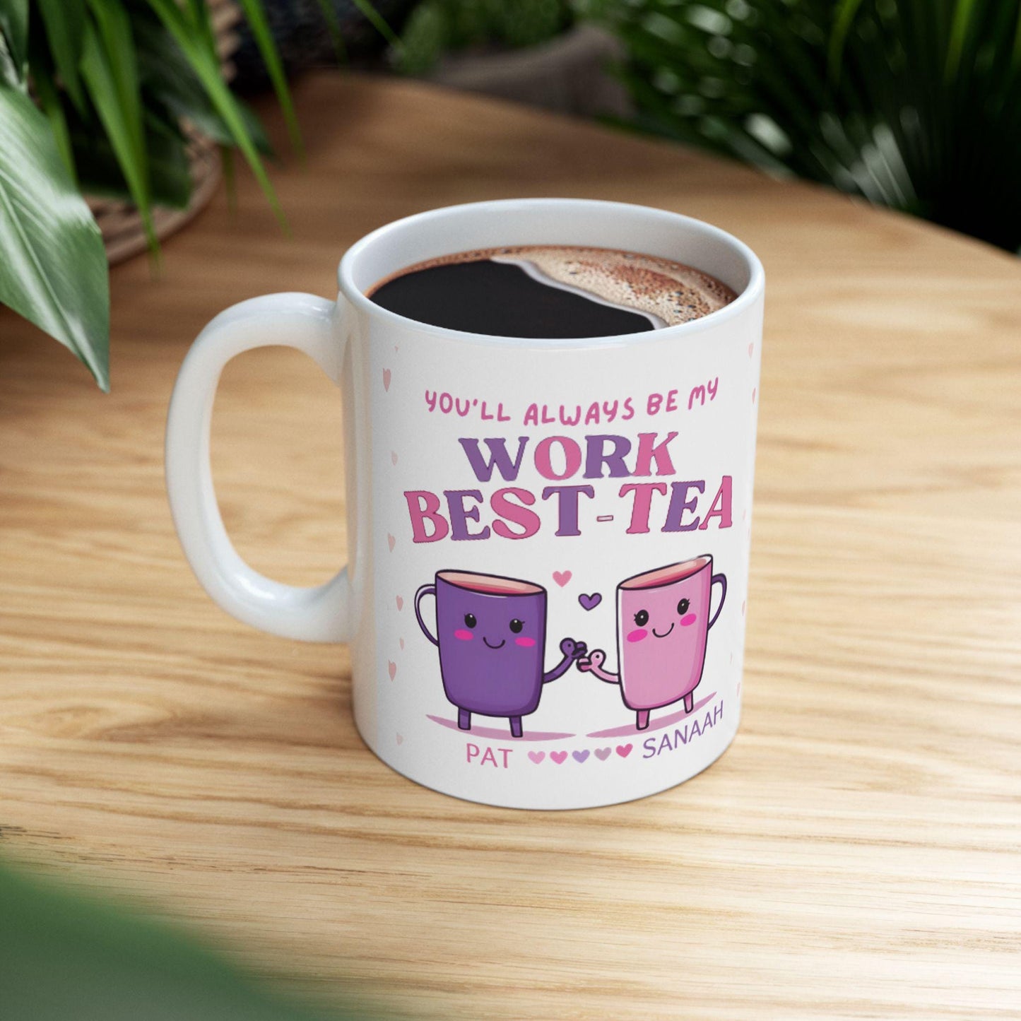 Best Tea Mug Work Bestie Coffee Mug Coworker Gift for Women Gift for Work Best Friend BFF Gifts for Her Office Christmas Gift for Her