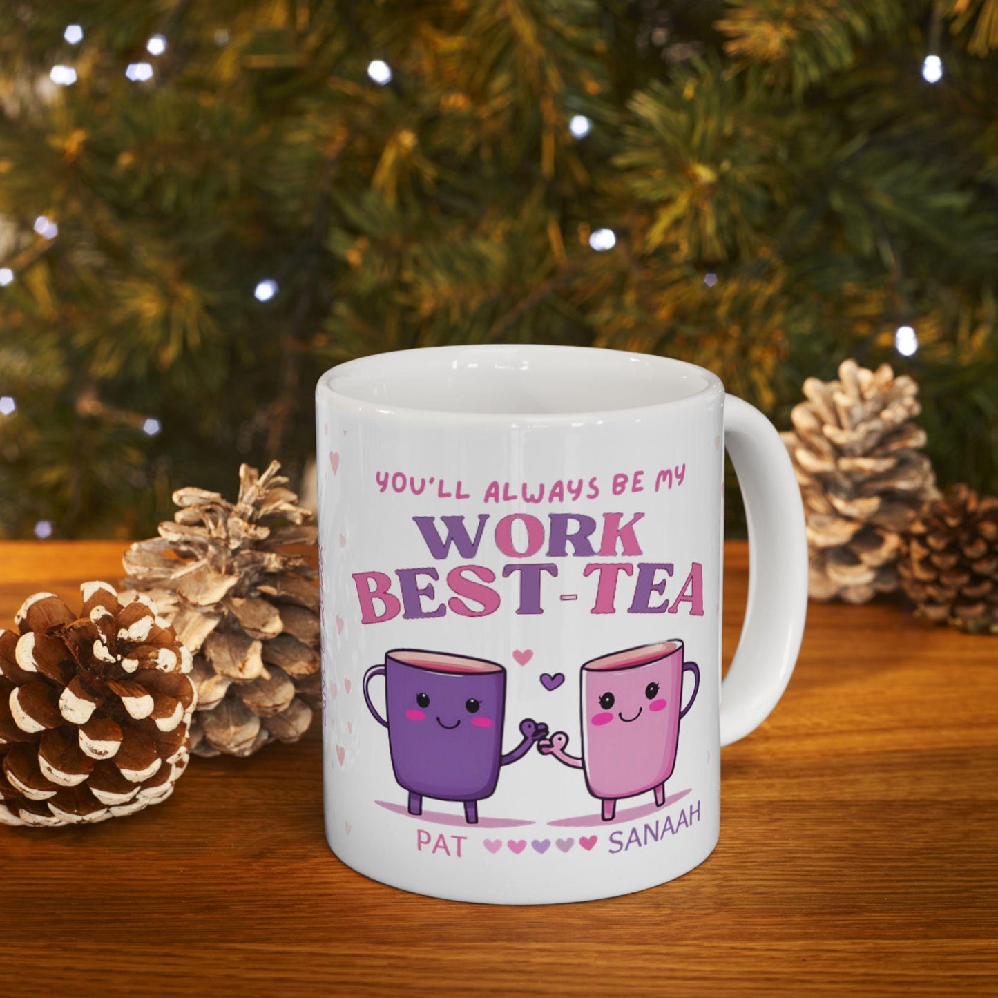 Best Tea Mug Work Bestie Coffee Mug Coworker Gift for Women Gift for Work Best Friend BFF Gifts for Her Office Christmas Gift for Her