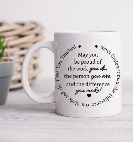 Gift Set May You Be Proud, End of Year Teacher, Thank you Mug & Keychain Bundle, Difference You Make, Keyring Gift Box, Appreciation Present