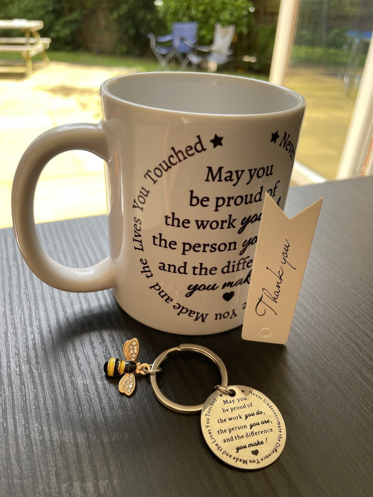 Gift Set May You Be Proud, End of Year Teacher, Thank you Mug & Keychain Bundle, Difference You Make, Keyring Gift Box, Appreciation Present